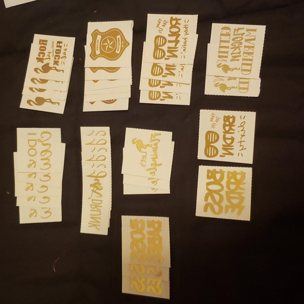 Batchlorette temporary tatoos gold 35 total